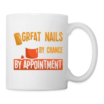 Nageldesigner Nageldesignerin Kosmetik Nagelstudio - Tasse - Weiß - Rechts