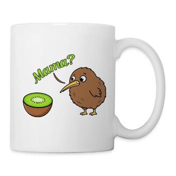 Maman Kiwi Oiseau Drôle Kiwi Fruit Nouvelle-Zélande - Mug blanc - blanc - Droite