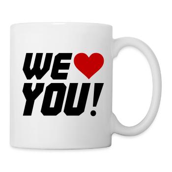 Heart Contrast Silhouette - Mug - white - Right