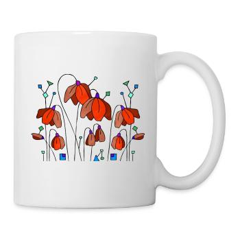 Fleur - Mug blanc - blanc - Droite