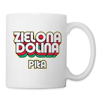Zielona Dolina Piła. Name des Retro-Bezirks - Tasse - Weiß - Rechts