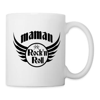 Mom Rock and Roll Skull Wings - Mug - white - Right