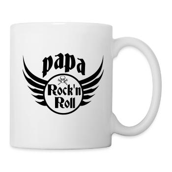 Papa Rock and Roll Skull Wings - Mug - white - Right
