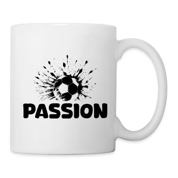 Explosive football in black and white - Mug - white - Right