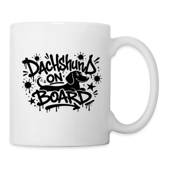 Dachshund On Board Dachshund Motif - Mug - white - Right