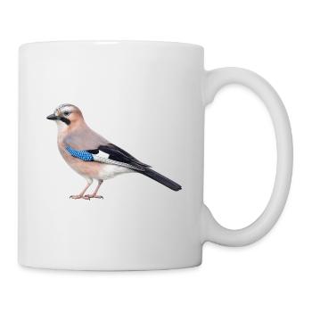 Realistischer Eichelhäher - Tasse - Weiß - Rechts