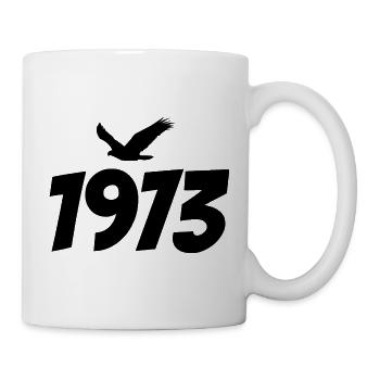 Graphique vintage d’aigle vintage 1973 - Mug blanc - blanc - Droite