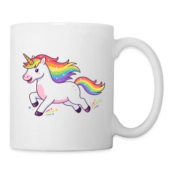 Regenbogen-Einhorn-Burst - Tasse - Weiß - Rechts