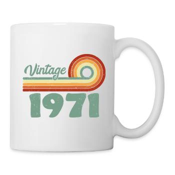 Vintage 1971 Birthday Mountain Retro 1971 Celeb - Tasse - Weiß - Rechts