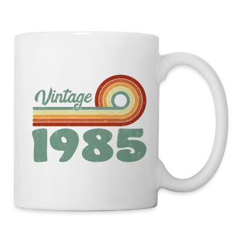 Vintage 1985 Retro Mountain Jubiläum 1985 - Tasse - Weiß - Rechts