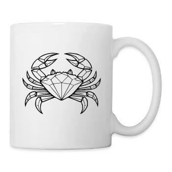 Krebs – Schutz & Stärke - Tasse - Weiß - Rechts