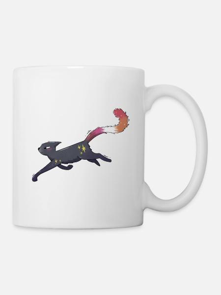 Fierté lesbienne chatte mignonne - Mug blanc - blanc
