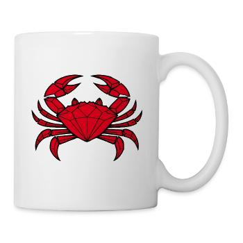 Krebs – Schutz & Stärke - Tasse - Weiß - Rechts