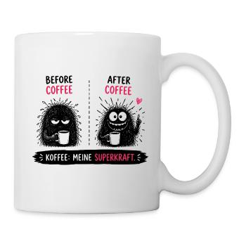  Before Coffee After Coffee Kaffee Meine - Tasse - Weiß - Rechts