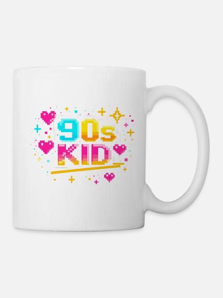 90s KID - Tasse - Weiß