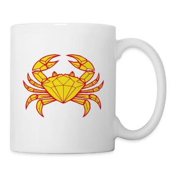 Krebs – Schutz & Stärke - Tasse - Weiß - Rechts