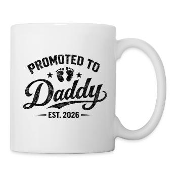 Beförderter Vater 2026 Vater-Bekanntgabe Geburt - Tasse - Weiß - Rechts