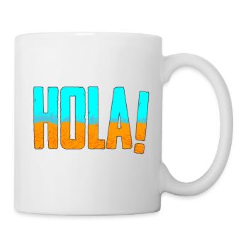 HOLA! Mallorca - Sand und Meer - Tasse - Weiß - Rechts