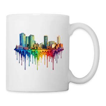 Fort Worth Texas Tropfende Farbe - Tasse - Weiß - Rechts