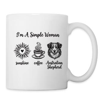 Simple Woman Australian Shepherd Lovers - Mug - white - Right
