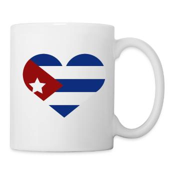 Kubanische Flagge in Herzform - Tasse - Weiß - Rechts