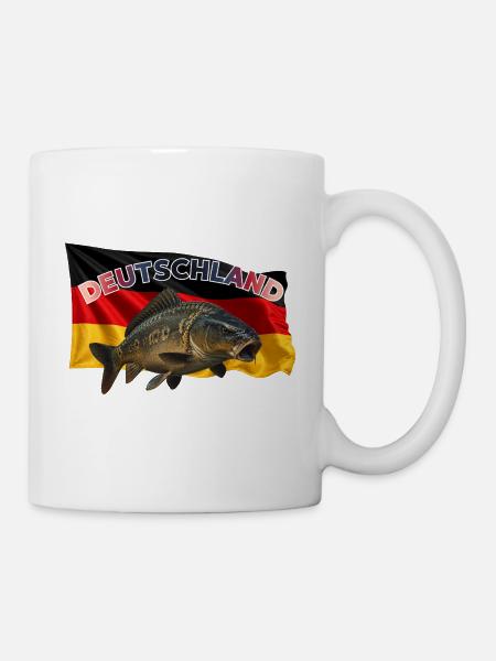 Karpfenangeln Deutschland - Angeldesign - Tasse - Weiß
