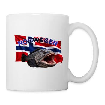 Steinbeisser Angeln Norwegen - Tasse - Weiß - Rechts