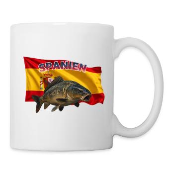 Karpfen Angeln Spanien - Angel Design - Tasse - Weiß - Rechts