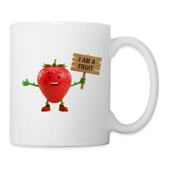 Strawberry with a sign - Mug - white - Right