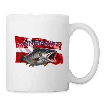 Forelle Angeln Dänemark - Fisch Motiv - Tasse - Weiß - Rechts