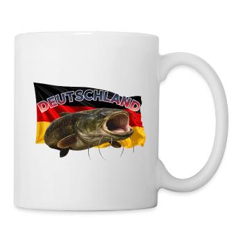 Wels Angeln Deutschland - Rhein Monster - Tasse - Weiß - Rechts