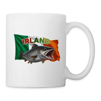 Forellen Angeln Irland - Fisch Motiv - Tasse - Weiß - Rechts