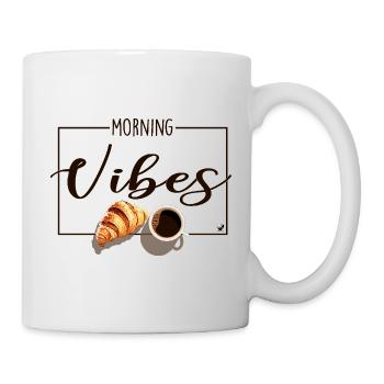 Tasse Kaffee & Croissant - Tasse - Weiß - Rechts