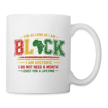 Fierté Afro Black History Month Vintage - Mug blanc - blanc - Droite