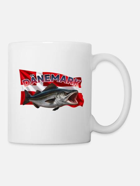 Dänemark Köhler Angeln - Tasse - Weiß