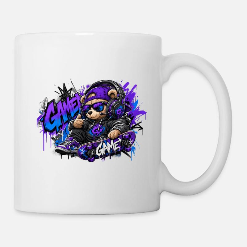 Game Bear Skate Graffiti - Mug - white