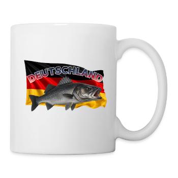 Wolfsbarsch Angeln Deutschland - Tasse - Weiß - Rechts