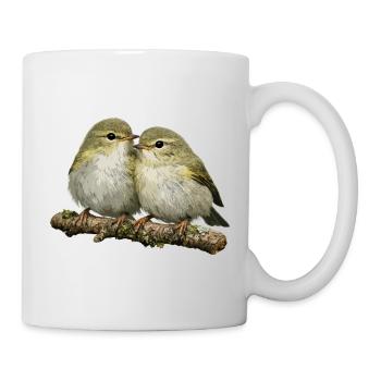 Chiffchaff auf Ast küssen - Tasse - Weiß - Rechts