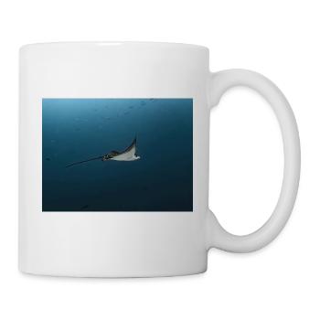 Manta gleiten über den Ozean-Abgrund - Tasse - Weiß - Rechts