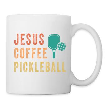 Jesus Coffee Pickleball - Tasse - Weiß - Rechts