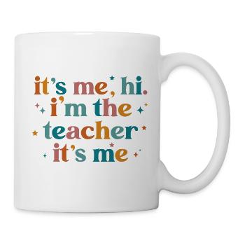 Colorful Teacher Identity Typography - Mug - white - Right