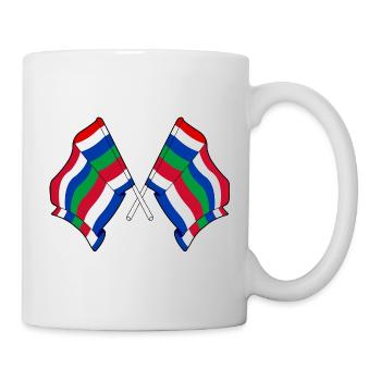 Drapeaux de Schier croisés – Fierté de l’île - Mug blanc - blanc - Droite