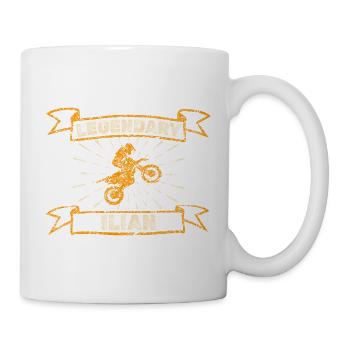 Ilian als Biker - Tasse - Weiß - Rechts