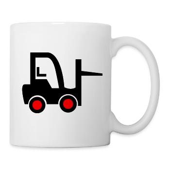Chariot élévateur - Mug blanc - blanc - Droite