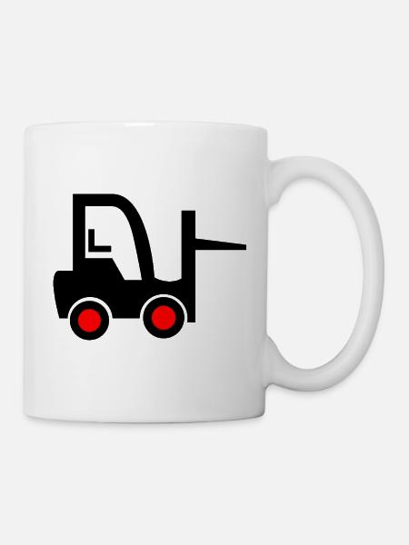 Gabelstapler - Tasse - Weiß