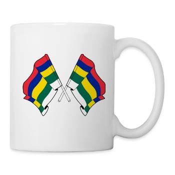 Drapeaux croisés de Terschelling – Fierté insulaire - Mug blanc - blanc - Droite