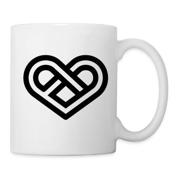 Unendliches Herz - Tasse - Weiß - Rechts