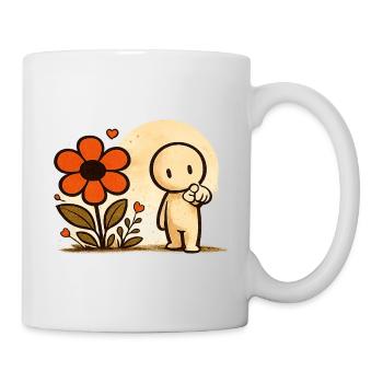 Der kleine Gedanke | Blume - Tasse - Weiß - Rechts