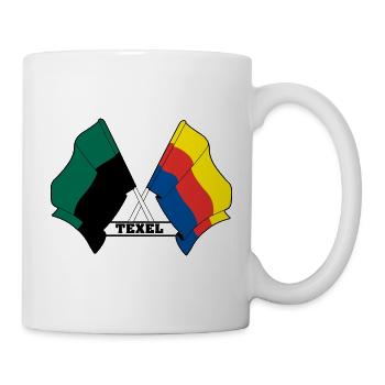 Texel Noord-Holland Pride – Drapeaux croisés - Mug blanc - blanc - Droite