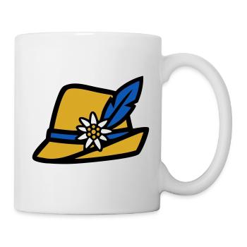 Trachtenhut Bayern Hut Edelweiss Volksfest - Mug - white - Right
